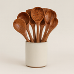 Teak Kitchen Utensil Set for Scratch-Free Cooking