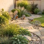 Kinetic Robin Garden Stake for Peaceful Memorials