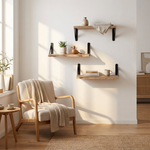 Solid Wood Floating Shelf for Clutter-Free Storage