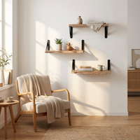Solid Wood Floating Shelf for Clutter-Free Storage