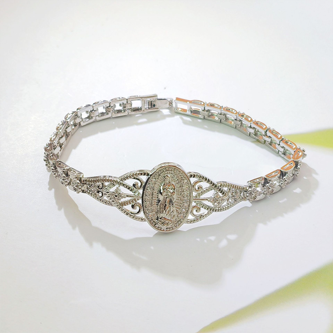 Floral Virgin Mary Bracelet for Daily Devotion