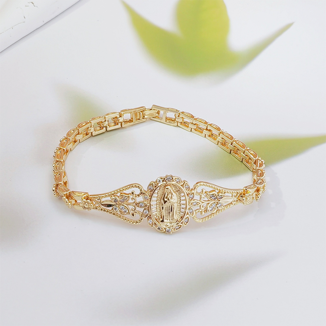 Floral Virgin Mary Bracelet for Daily Devotion