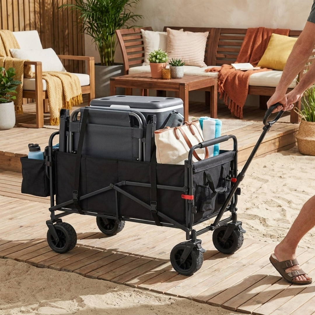 Collapsible Utility Wagon for Effortless Hauling