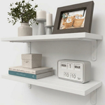 Rustic Floating Shelves for Clutter-Free Display