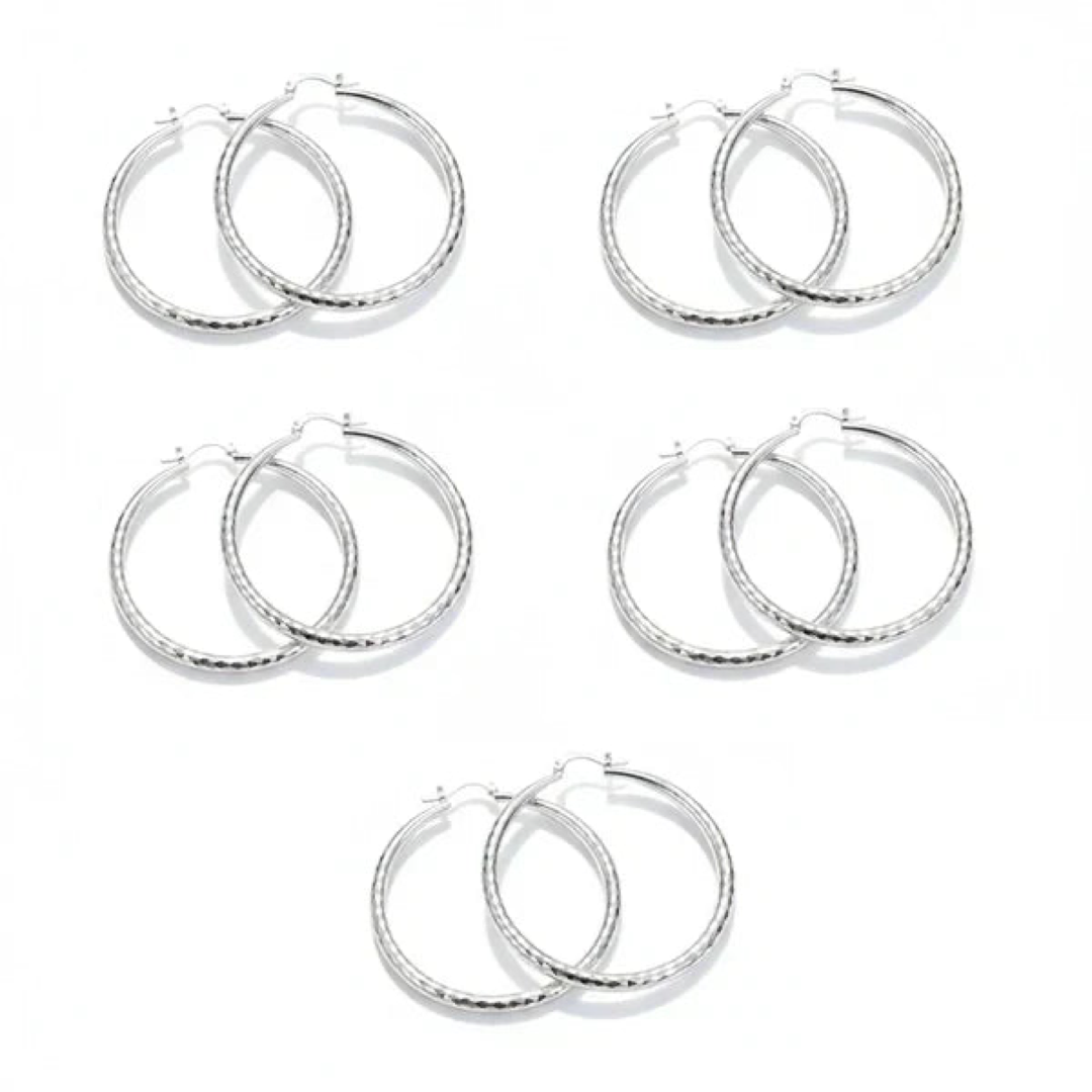 Diamond-Cut Hoop Earrings for Everyday Sparkle