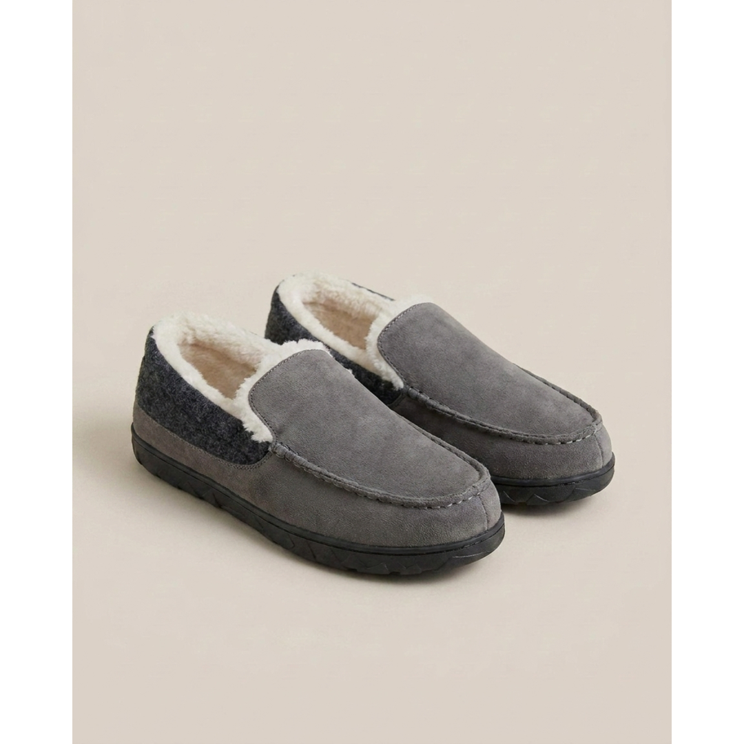 Men's Wool-Look Slip-Ons for Easy Warmth