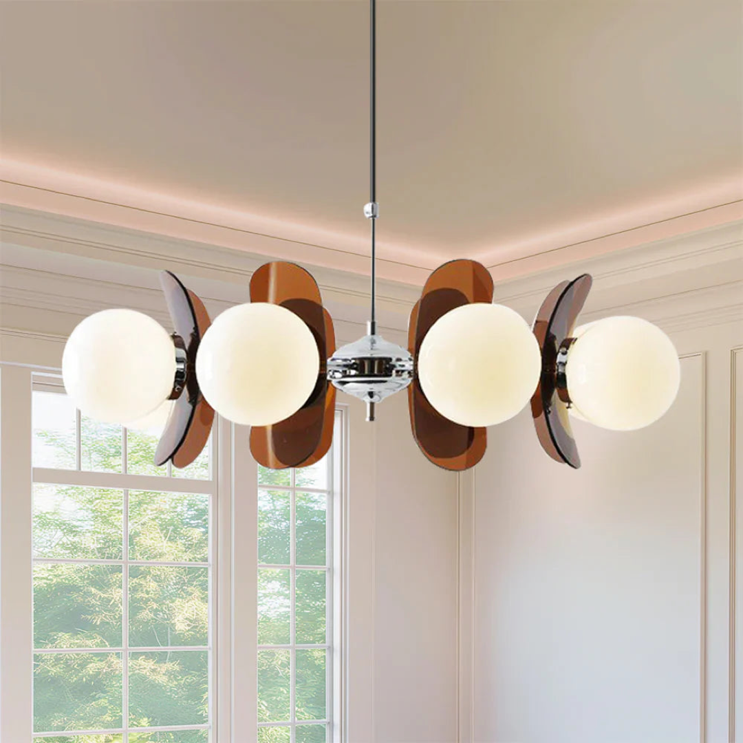 Sculptural Globe Chandelier – Artful Overhead Light