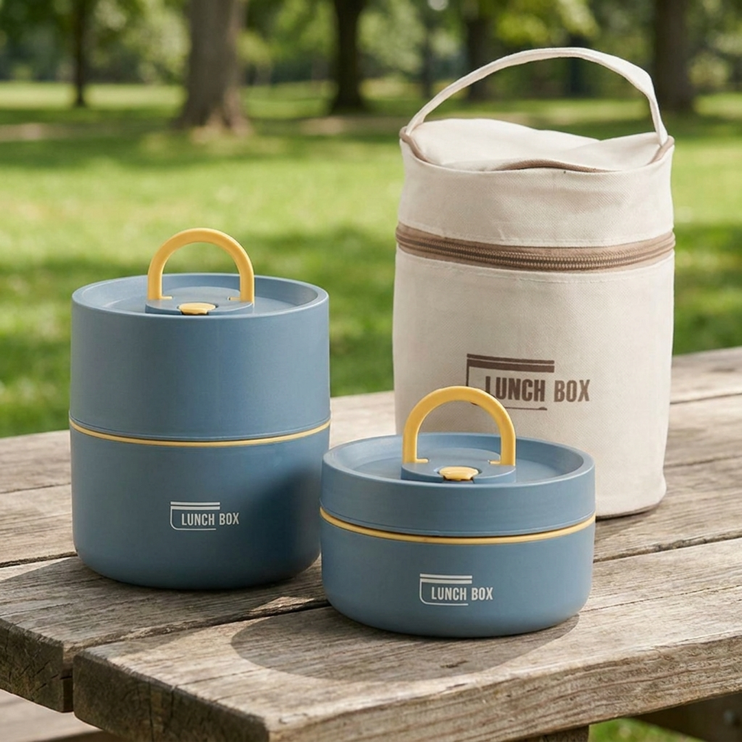 Stackable Insulated Lunch Box for Warm Meals