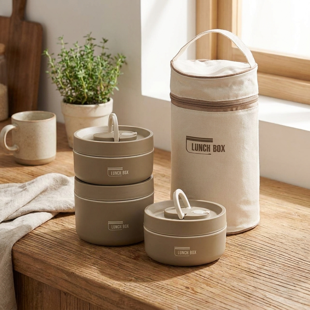 Stackable Insulated Lunch Box for Warm Meals