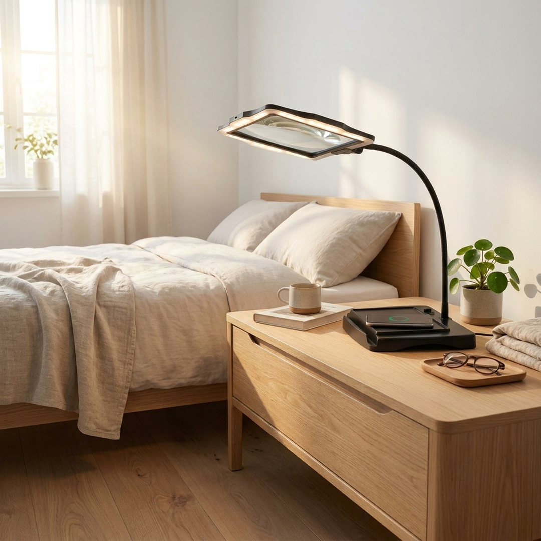 Illuminated Desk Magnifier for Eye Comfort