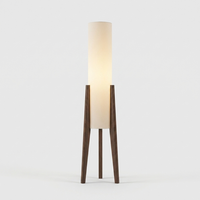 Walnut LED Floor Lamp for Adjustable Ambience