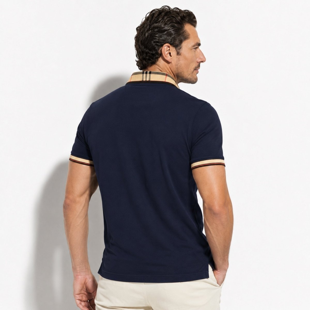 Chance | Men's Elegant Polo Shirt with Check Collar