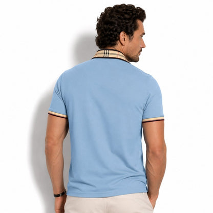 Chance | Men's Elegant Polo Shirt with Check Collar