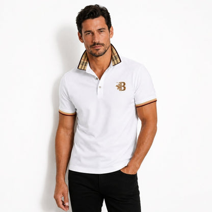Chance | Men's Elegant Polo Shirt with Check Collar