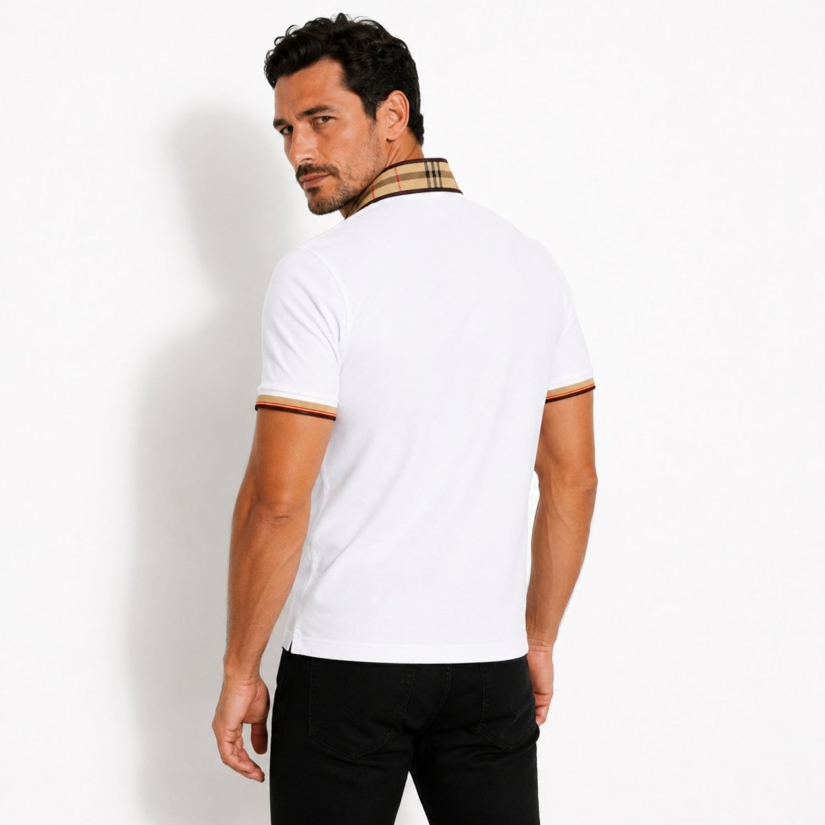 Chance | Men's Elegant Polo Shirt with Check Collar