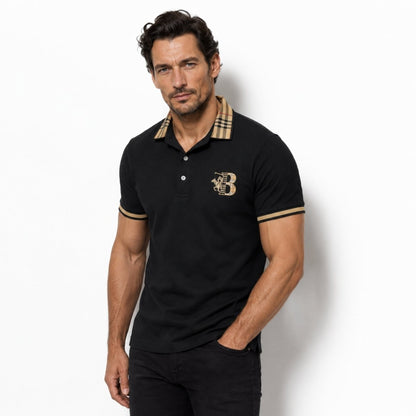 Chance | Men's Elegant Polo Shirt with Check Collar