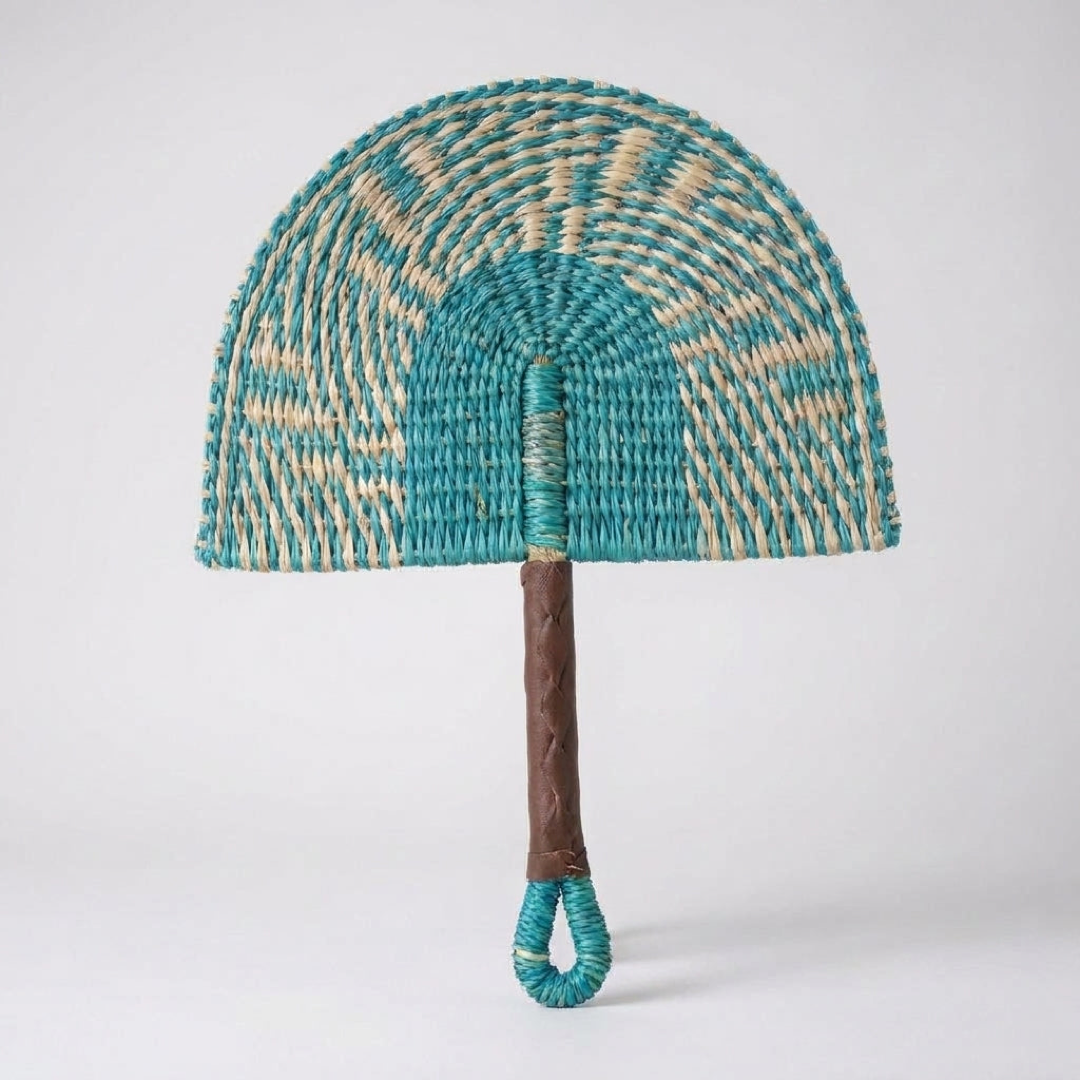 Handwoven Seagrass Fan for Warm Wall Texture