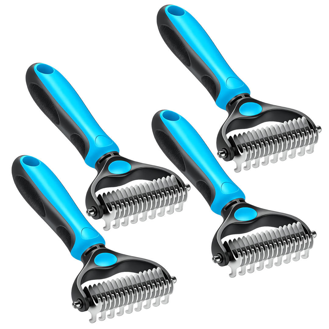 Dual-Sided Pet Rake for Less Shedding