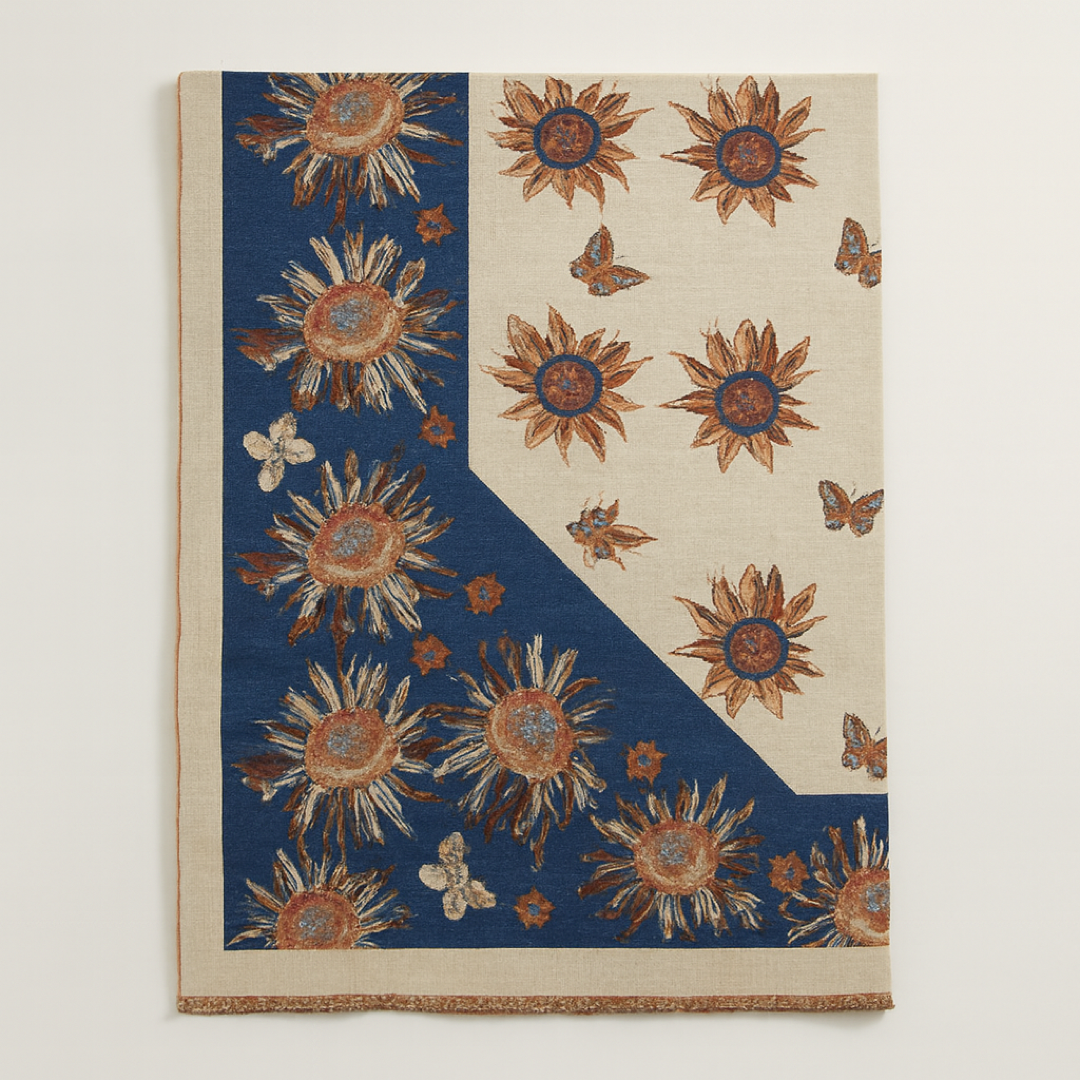 Floral Jacquard Throw for Everyday Comfort