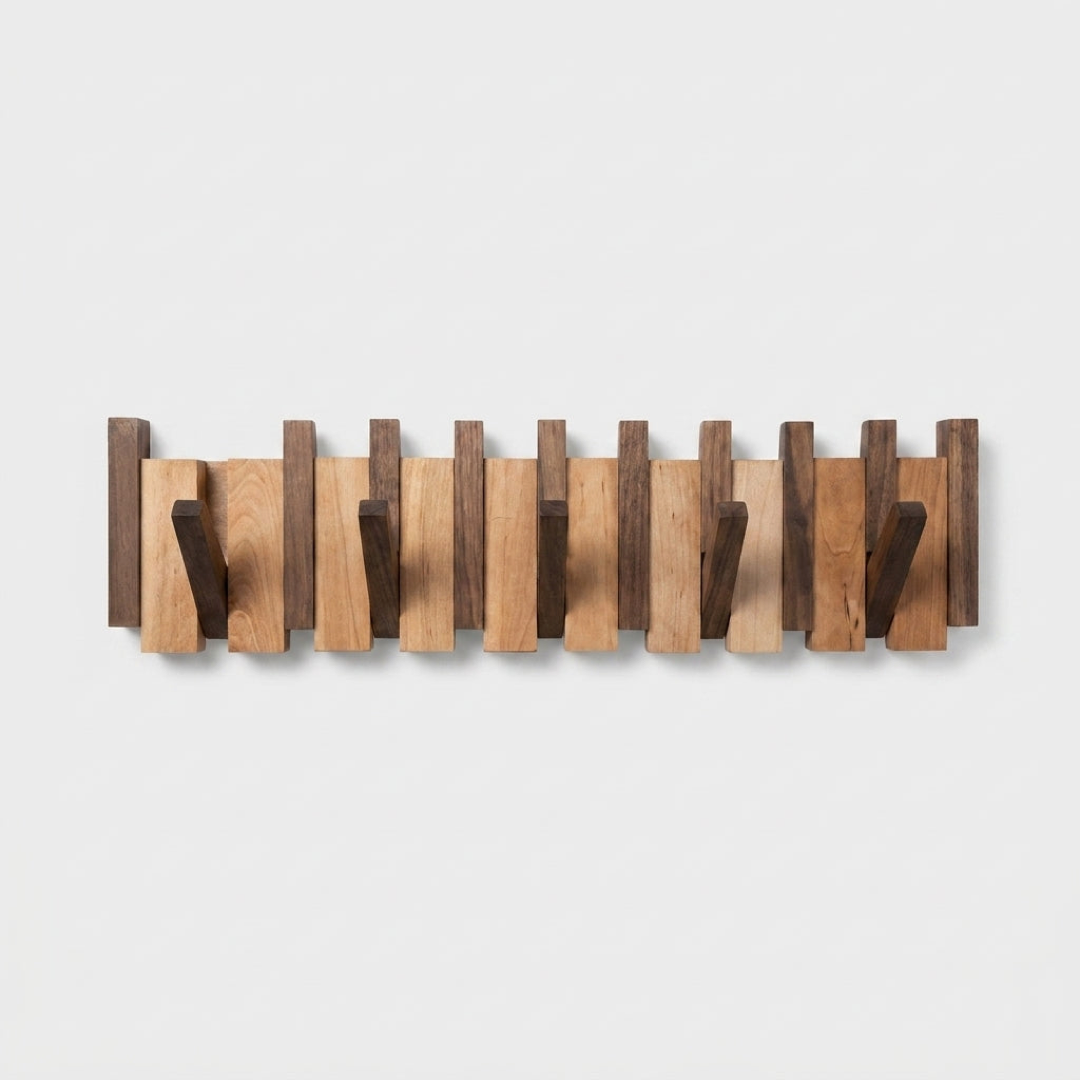 Piano Key Wall Rack for Clutter-Free Entryways