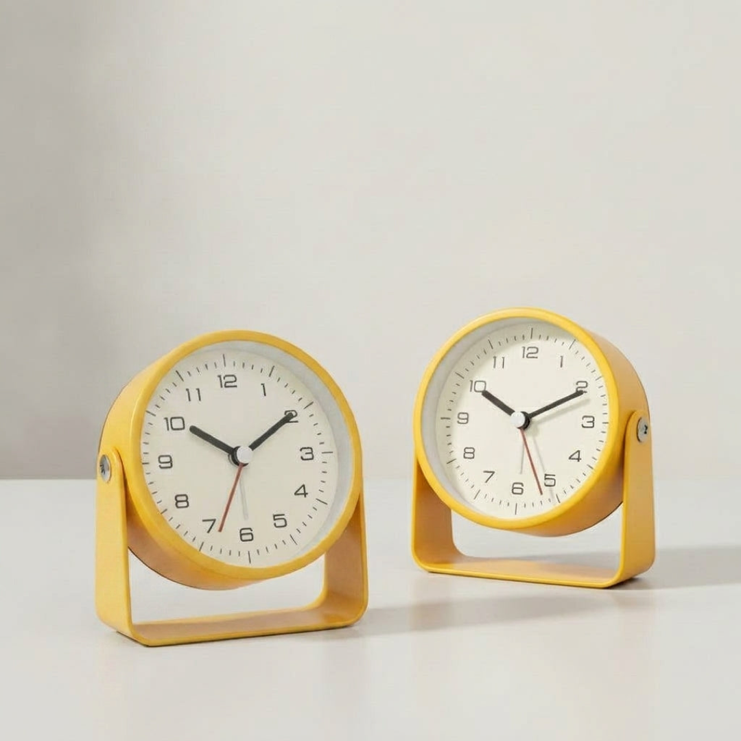 Compact Metal Alarm Clock for Quiet Focus