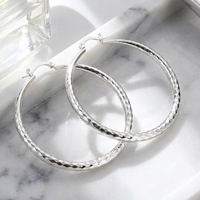 Diamond-Cut Hoop Earrings for Everyday Sparkle