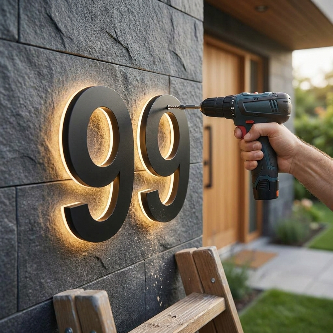 Personalized LED Address Numbers for Easy Visibility