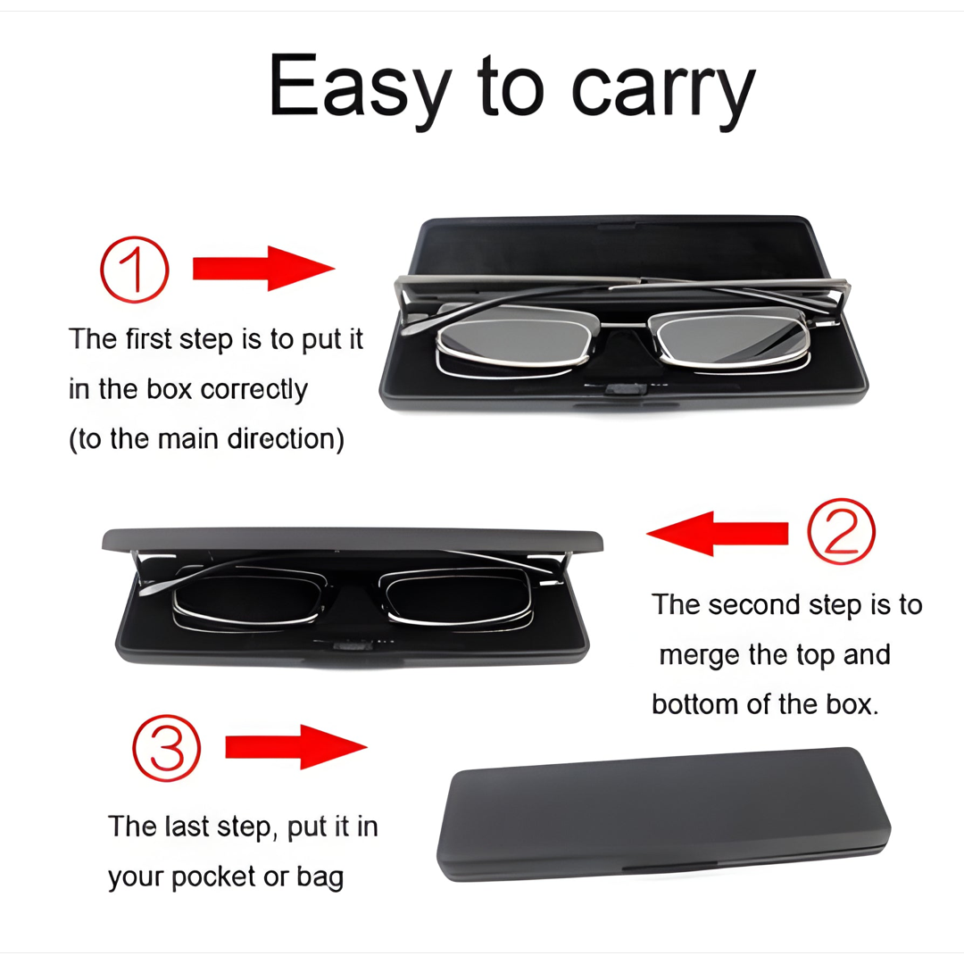 Pocket Reading Glasses With Slim Travel Case