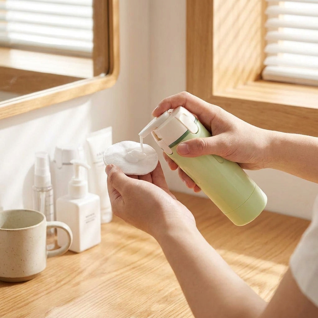 Four-Chamber Travel Bottle for Spill-Free Packing