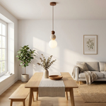 Travertine Globe Pendant for Warm Ambience