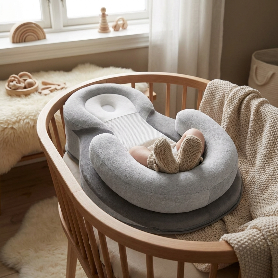 Contoured Baby Pillow For Gentle Head Support