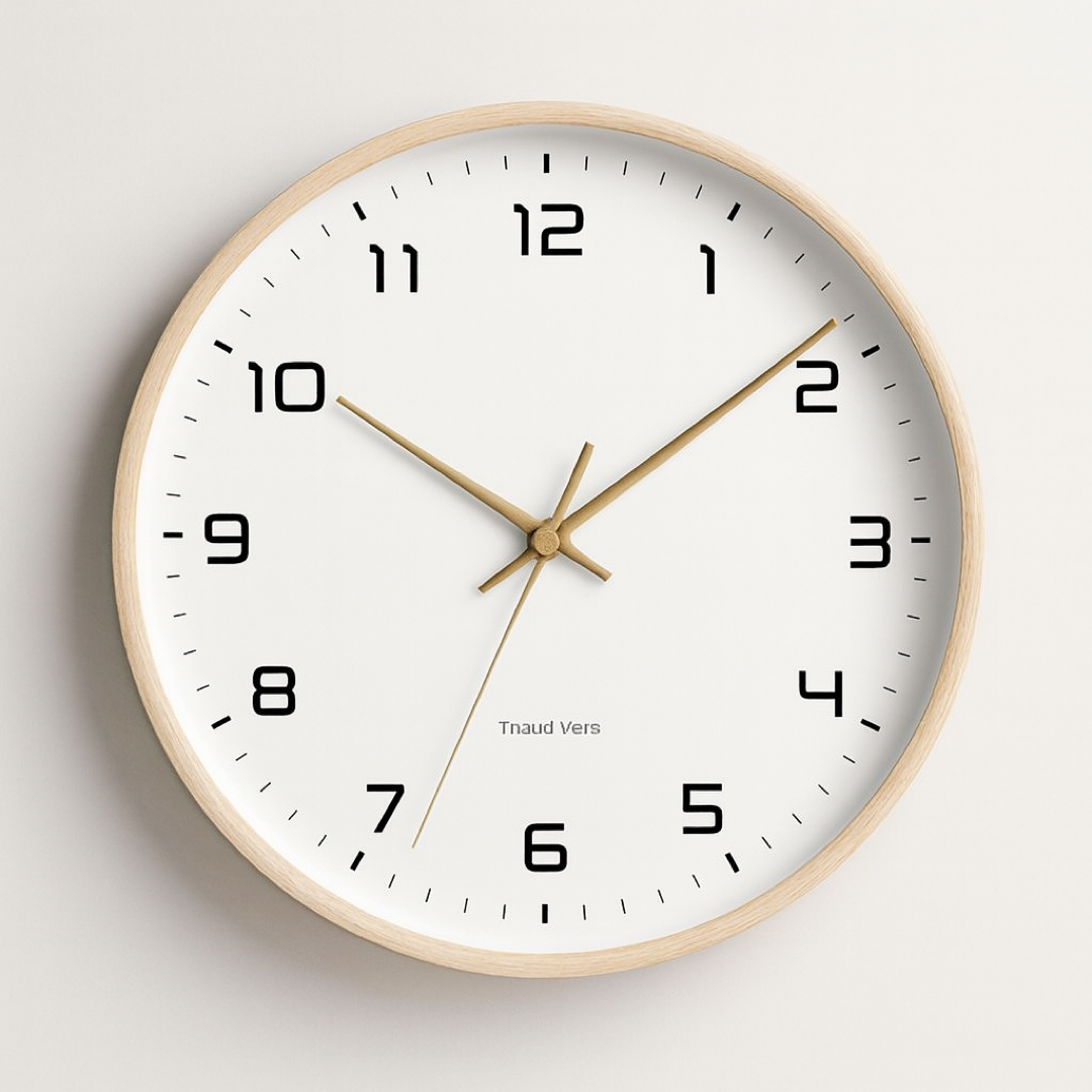 Silent Wood Wall Clock for Peaceful Spaces