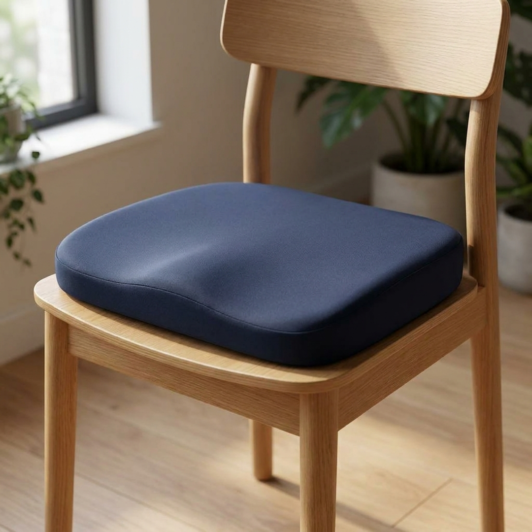 Contoured Memory Foam Seat Cushion for Long Sitting