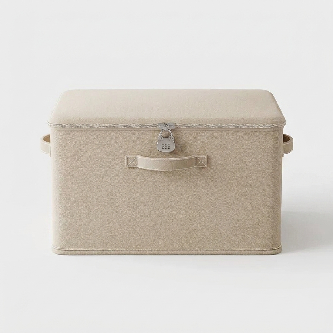 Secure Foldable Storage Box for Tidy Spaces