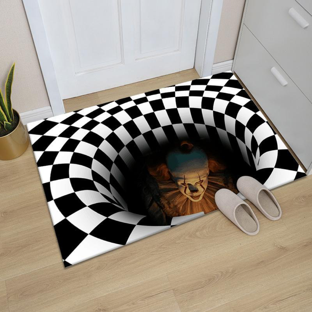 Clown Vortex Doormat With Non-Slip Grip