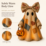 Vintage Ghost LED Pumpkin Lantern