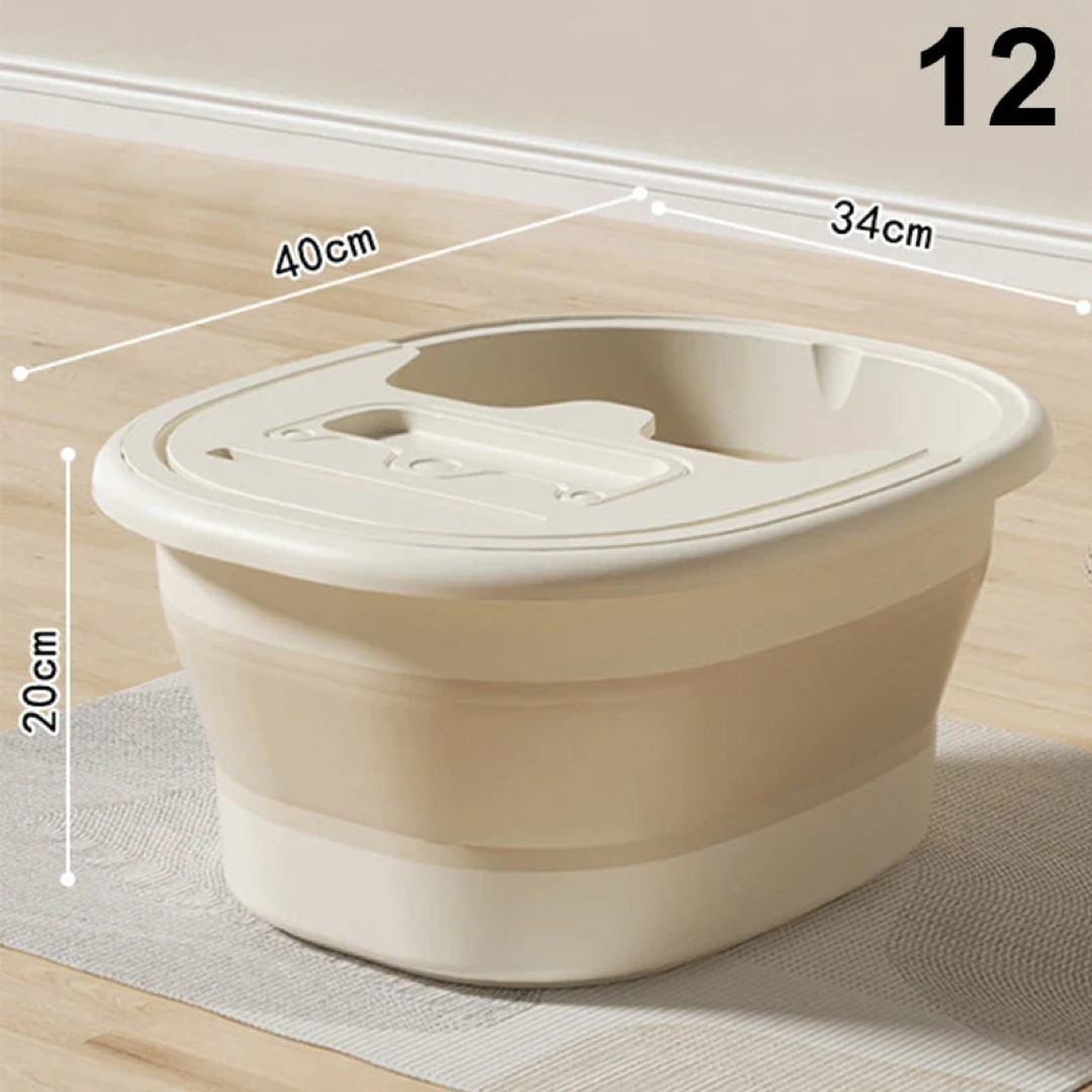 Foldaway Foot Soaking Tub With Massage Rollers