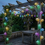 Patterned Globe String Lights for Inviting Patios