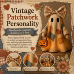 Vintage Ghost LED Pumpkin Lantern