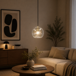 Amber Glass Globe Pendant Light for a Warm Glow