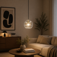 Amber Glass Globe Pendant Light for a Warm Glow
