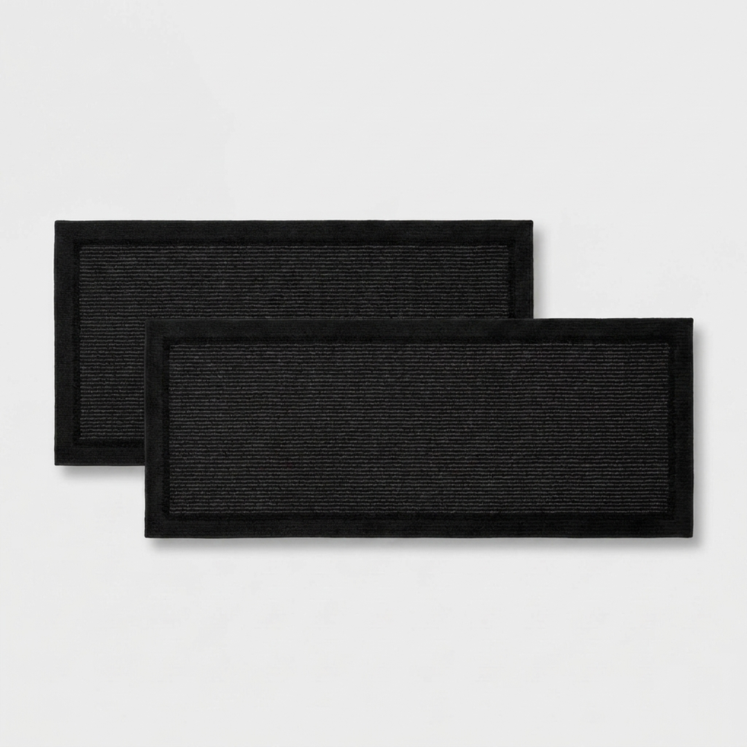 Two-Piece Kitchen Mat Set for Steady Footing