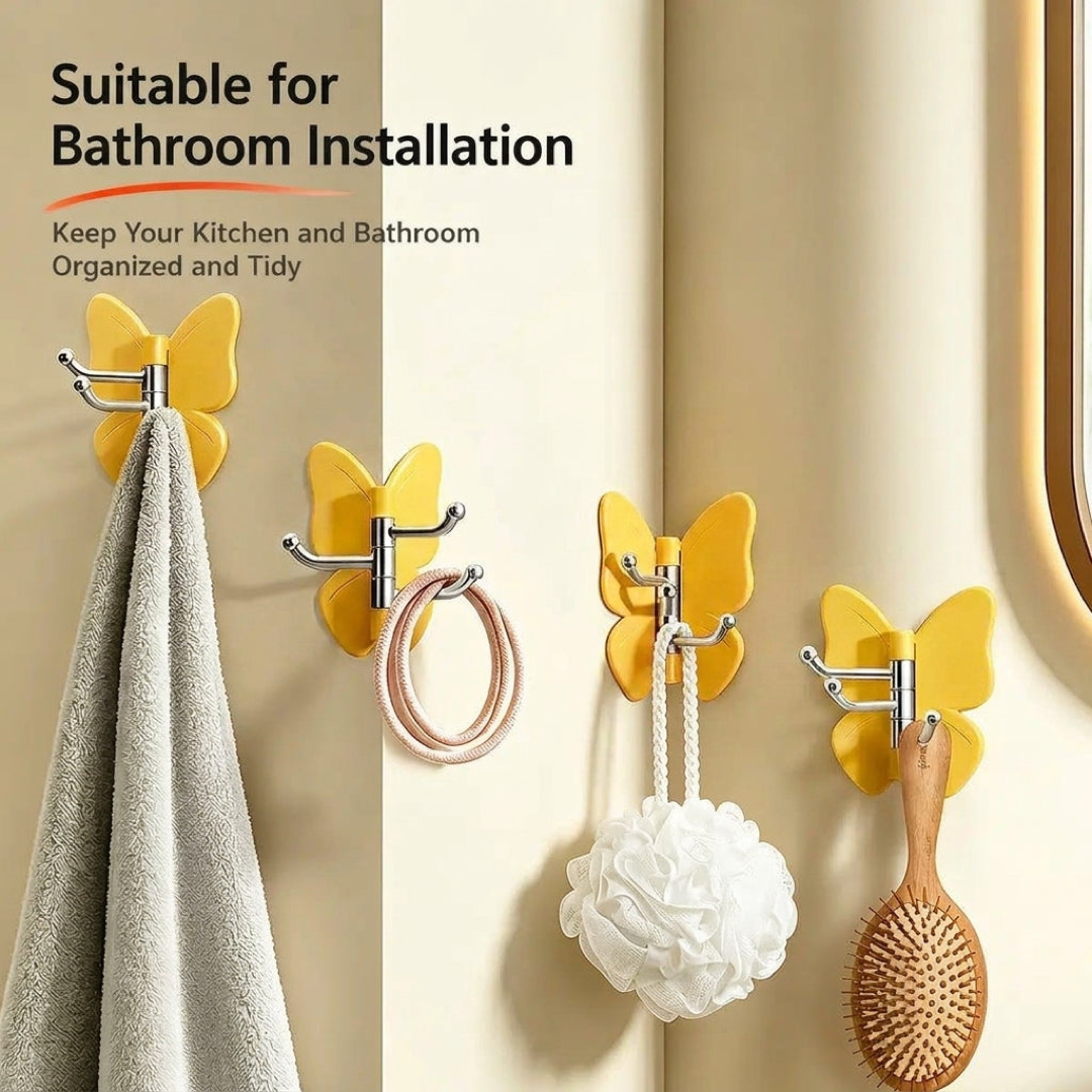 Butterfly Wall Hook for Flexible Corner Storage
