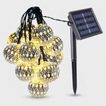 Patterned Globe String Lights for Inviting Patios