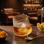 Swirling Crystal Whiskey Glasses for Fuller Flavor