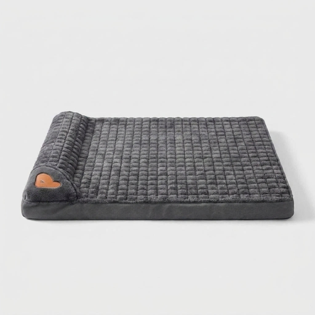 Memory Foam Bolster Pet Bed with Washable Cover