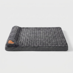 Memory Foam Bolster Pet Bed with Washable Cover
