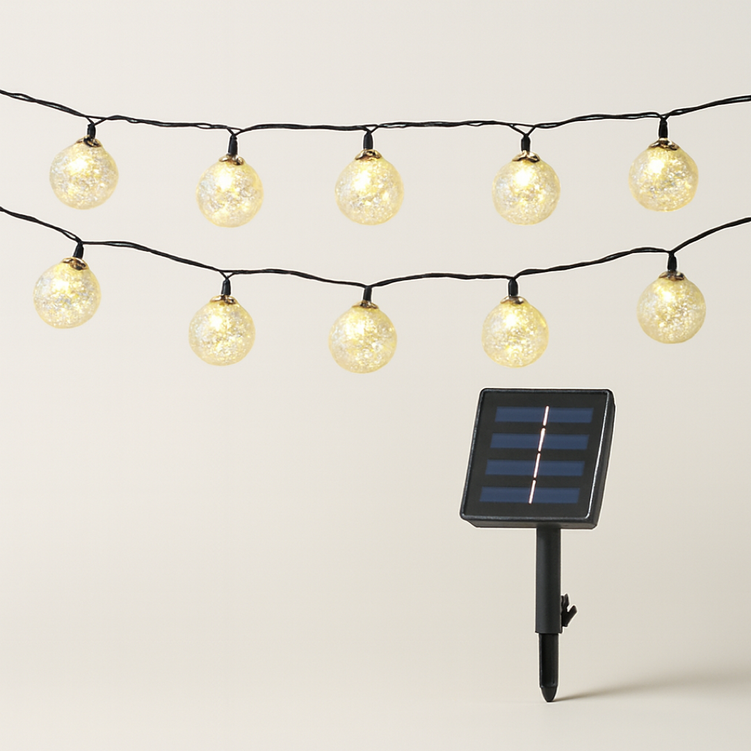 Patterned Globe String Lights for Inviting Patios