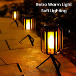 Dual-Flame Solar Lantern For Effortless Outdoor Glow