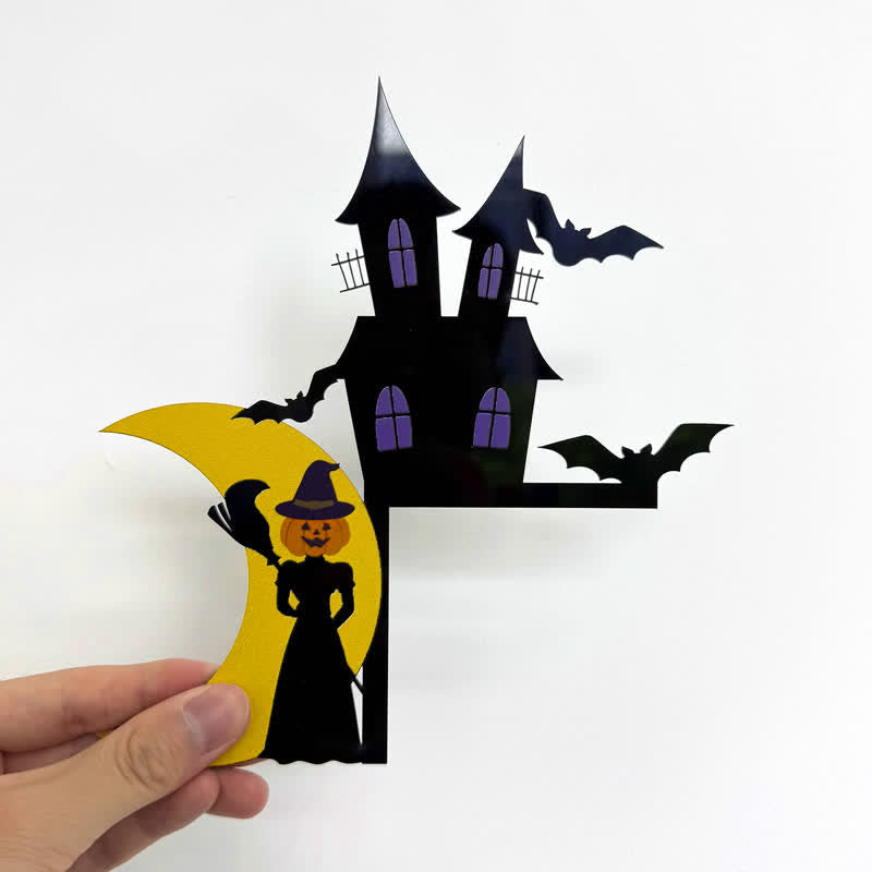 Pumpkin Witch Door Corner Decoration